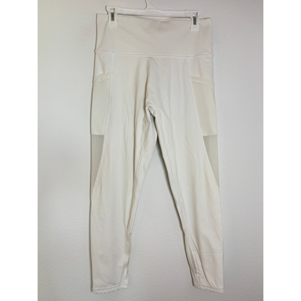 OFFLINE by Aerie Goals 7/8 Leggings White High Rise Mesh Pocket XL